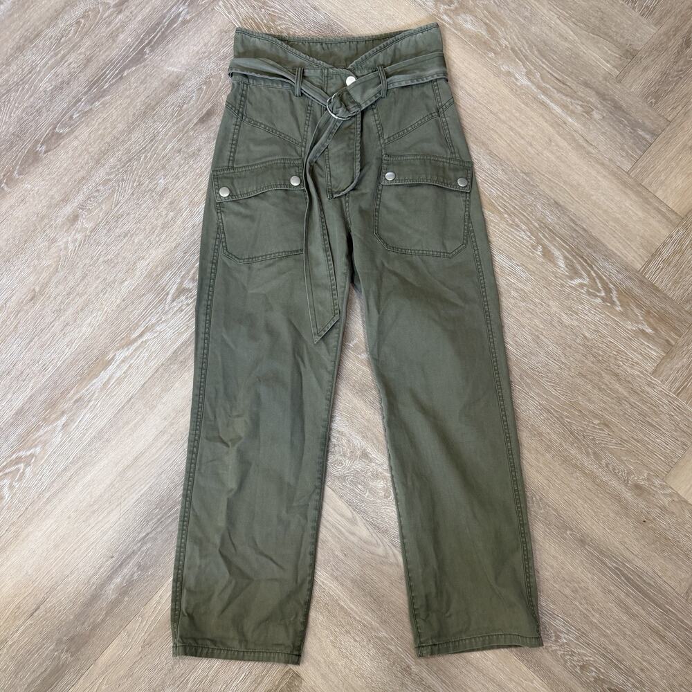 Marissa Webb Collective Thomas Canvas Casual Pants Size 6 Military Green Cargo